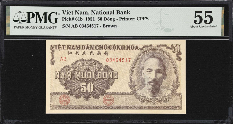 VIETNAM. Lot of (2). National Bank of Vietnam. 50 & 100 Dong, 1951. P-61b & 62b....