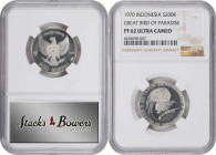 INDONESIA. Quartet of Commemorative Silver Issues (4 Pieces), 1970. All NGC Certified.
1) 750 Rupiah. NGC PROOF-61 Ultra Cameo. KM-26. Garuda Bird. 2...