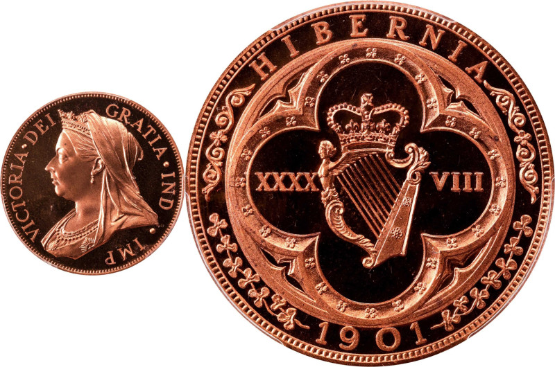 IRELAND. Fantasy Copper 48 Pence, "1901". Victoria. PCGS PROOF-68 Red Cameo.
KM...