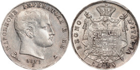 ITALY. Kingdom of Napoleon. Lira, 1811-B. Bologna Mint. Napoleon I. PCGS AU-53.
KM-C-8.2.

1811-B年義大利1里拉。博洛尼亞鑄幣。

Estimate: $100.00 - $200.00...