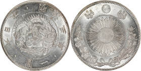 JAPAN. Yen, Year 3 (1870). Osaka Mint. Mutsuhito (Meiji). PCGS Genuine--Cleaned, Unc Details.
KM-Y-5.1; JNDA-01-9; JC-09-9-1. Type 1 with border.

...