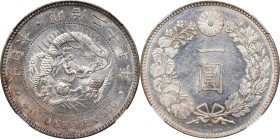 JAPAN. Yen, Year 27 (1894). Osaka Mint. Mutsuhito (Meiji). NGC MS-63.
KM-Y-A25.3; JNDA-01-10A; JC-09-10-2.
From the BKingdom Collection.

日本明治二十七年...
