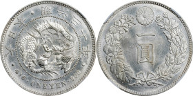 JAPAN. Yen, Year 30 (1897). Osaka Mint. Mutsuhito (Meiji). NGC MS-61.
KM-Y-A25.3; JNDA-01-10A; JC-09-10-2.
From the BKingdom Collection.

日本明治三十年一...