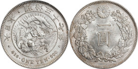 JAPAN. Yen, Year 37 (1904). Osaka Mint. Mutsuhito (Meiji). PCGS MS-63.
KM-Y-A25.3; JNDA-01-10A; JC-09-10-2.

日本明治三十七年一圓銀幣。大阪造幣廠。

Estimate: $500....