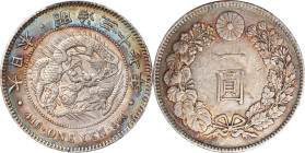 JAPAN. Yen, Year 37 (1904). Osaka Mint. Mutsuhito (Meiji). PCGS AU-53.
KM-Y-A25.3; JNDA-01-10A; JC-09-10-2.

日本明治三十七年一圓銀幣。大阪造幣廠。

Estimate: $100....