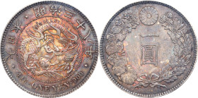 JAPAN. Yen, Year 38 (1905). Osaka Mint. Mutsuhito (Meiji). PCGS MS-63.
KM-Y-A25.3; JNDA-01-10A; JC-09-10-2.

日本明治三十八年一圓銀幣。大阪造幣廠。

Estimate: $400....