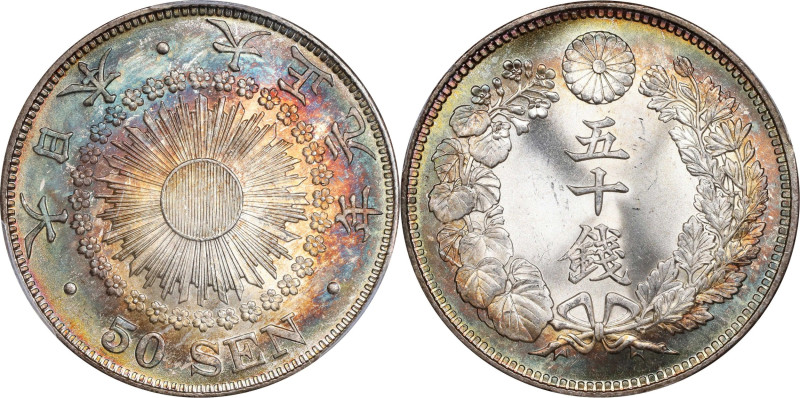 JAPAN. 50 Sen, Year 45 1912. Osaka Mint. Mutsuhito (Meiji). PCGS MS-66.
KM-Y-31...