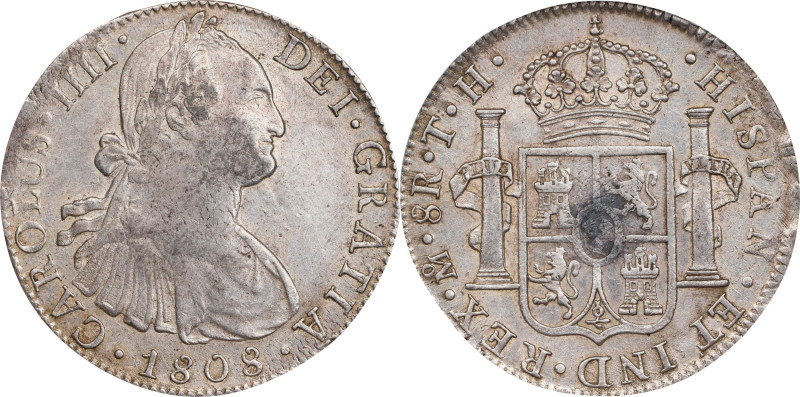 MEXICO. 8 Reales, 1808-Mo TH. Mexico City Mint. Charles IV. PCGS AU-50.
KM-109;...