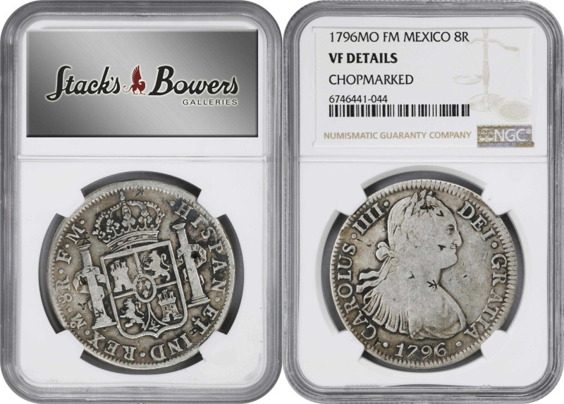 MEXICO. Quartet of Chopmarked 8 Reales (4 Pieces), 1794-96. Mexico City Mint. Ch...