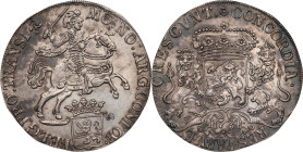 NETHERLANDS. Overijssel. Ducaton, 1734. Kampen Mint. PCGS Genuine--Salt Water Damage, AU Details.
Dav-1829; KM-80; Del-1036. From the Vliegenthart Sh...