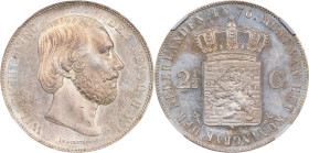 NETHERLANDS. 2-1/2 Gulden, 1870. Utrecht Mint. William III. NGC MS-61.
Dav-236; KM-82.
From the BKingdom Collection.

1870年荷蘭2-1/2盾。

Estimate: ...
