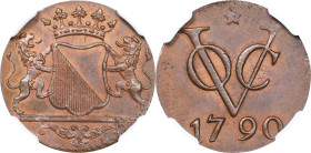 NETHERLANDS EAST INDIES. Utrecht. Duit, "1790" (ca. 1840-43). Utrecht Mint. NGC MS-64 Brown.
KM-111.4.

1840-43年荷蘭東印度1杜伊特。烏得勒支鑄幣廠。

Estimate: $10...