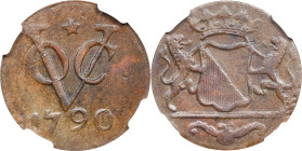 NETHERLANDS EAST INDIES. Utrecht. Duit, "1790" (ca. 1840-43). Utrecht Mint. NGC EF-45.
KM-111.4; Sch-743.

1840-43年荷屬東印度1杜伊特。

Estimate: $40.00 -...