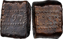 NETHERLANDS EAST INDIES. Dutch Java. Stuiver Bonk Bar, 1797. Batavia Mint. NGC AU-50.
KM-180.

1797年荷屬東印度爪哇1斯圖伊弗銅條。

Estimate: $60.00 - $100.00...