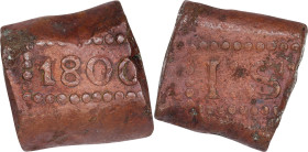 NETHERLANDS EAST INDIES. Dutch Java. Stuiver Bonk Bar, 1800. Batavia Mint. NGC EF-45.
cf. KM-180.

1800年荷屬東印度爪哇1斯圖伊弗銅條。

Estimate: $60.00 - $100....