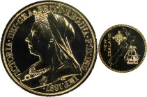 NEW ZEALAND. Fantasy Gilt Copper-Nickel Crown, "1897". Victoria. PCGS PROOF-68.
KMX-Unlisted. Weight: 40 gms. INA (International Numismatic Agency) i...