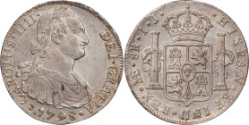 PERU. 8 Reales, 1798-LM IJ. Lima Mint. Charles IV. PCGS Genuine--Tooled, AU Details.
KM-97; Cal-916.

1798-LM IJ年秘魯壹圓銀幣。 利馬鑄幣廠。

Estimate: $100.0...