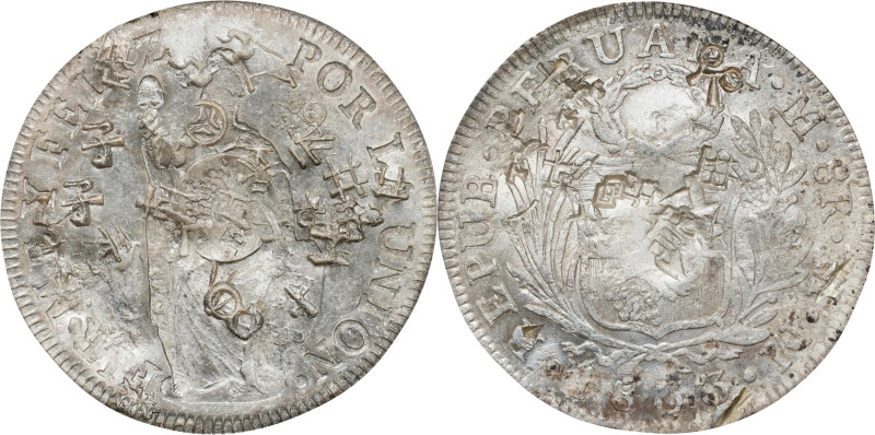 PHILIPPINES. Philippines - Peru. 8 Reales, ND (1832-34). Manila Mint. Ferdinand ...