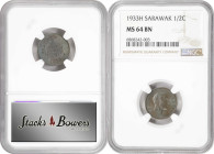 MIXED LOTS. Quartet of Asian Copper Issues (4 Pieces), 1863-1933. All NGC Certified.
1) French Indo-China. Centime, 1923. Poissy Mint. NGC MS-65 Brow...