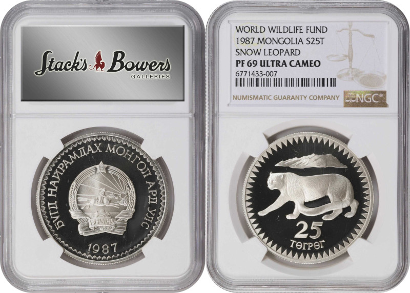 MIXED LOTS. Duo of Silver Proofs (2 Pieces), 1987. Both NGC PROOF-69 Ultra Cameo...