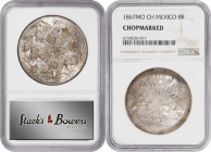 MIXED LOTS. Trio of Chopmarked Crowns (3 Pieces), 1867-99. All NGC--Chopmarked.
1) Mexico. 8 Reales, 1867-Mo CH. Mexico City Mint. KM-377.8; DP-Mo53....
