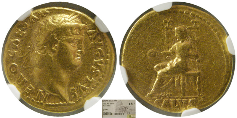 ROMAN EMPIRE; "TWELVE CAESARS" Nero, 54-68 AD. Gold Aureus. Obv: NERO CAESAR AVG...