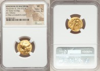 MACEDONIAN KINGDOM. Alexander III the Great (336-323 BC). AV stater (19mm, 8.58 gm, 7h). NGC XF 5/5 - 4/5. Lifetime issue of Sardes, ca. 334-323 BC. H...