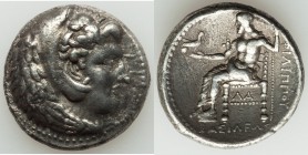 MACEDONIAN KINGDOM. Philip III Arrhidaeus (323-317 BC). AR tetradrachm (26mm, 16.98 gm, 2h). VF. Susa, ca. 323-318/7 BC. Head of Heracles right, weari...