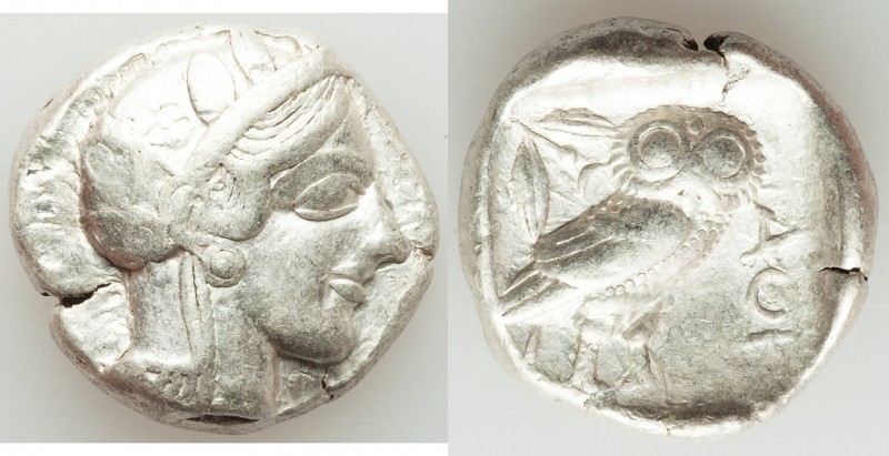 ATTICA. Athens. Ca. 440-404 BC. AR tetradrachm (25mm, 17.16 gm, 4h). VF, marks. ...