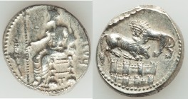 CILICIA. Tarsus. Balacros, as Satrap (333-323 BC). AR stater (22mm, 10.96 gm, 6h). XF. Baaltars seated left holding lotus tipped scepter, ear of grain...