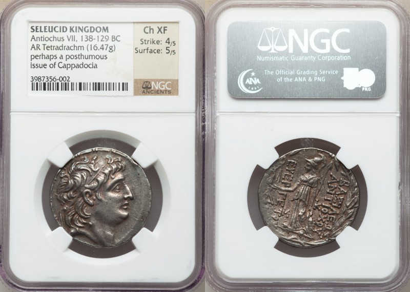 SELEUCID KINGDOM. Antiochus VII Euergetes-Sidetes (138-129 BC). AR tetradrachm (...