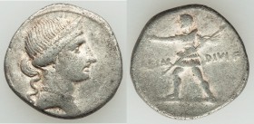 Octavian, as sole Imperator (31-27 BC). AR denarius (18mm, 3.75 gm, 12h). VF. Rome or Brundisium, Autumn 32 BC-Summer 31 BC. Head of Venus right, wear...