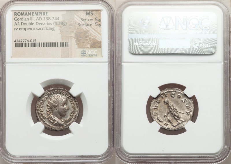 Gordian III (AD 238-244). AR antoninianus (22mm, 4.38 gm, 10h). NGC MS 5/5 - 5/5...