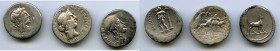 ANCIENT LOTS. Roman Republic. Ca. 108-82 BC. Lot of three (3) AR denarii. Fine-VF. Includes: L. Marcius Censorinus (82 BC). AR denarius / Satyr Marsya...