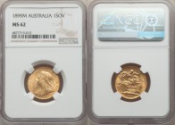 Victoria gold Sovereign 1899-M MS62 NGC, Melbourne mint, KM13.

HID09801242017
