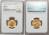 George V gold Sovereign 1911-C MS62 NGC, Ottawa mint, KM20.

HID09801242017
