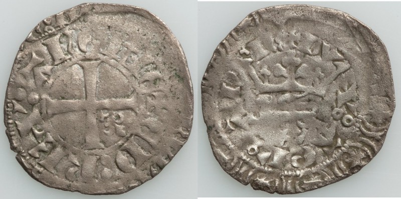 Aquitaine. Edward III (1325-1377) Gros or Blanc au Lion sous Couronne ND VF (lig...