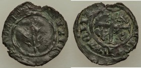 Anglo-Gallic. Henry IV-VI Denier ND VF (chipped), Elias-239 (RRR), W&F-292A 1/a (R3). 18mm. 0.74gm. An extremely rare type that is usually found poorl...