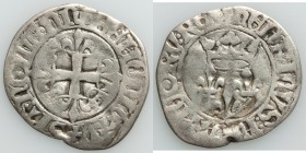 Anglo-Gallic. Henry V (1415-1420) Pair of Uncertified Florettes, 1) Florette ND - Fine, Rouen mint, Elias-246a, W&F-361A 1/a. 27mm. 2.49gm. 2) Florett...