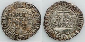 Anglo-Gallic. Henry VI (1422-1461) Grand Blanc ND Good XF (residue), Rouen mint, Lion mm, Elias-287a, W&F-406c 1/c (R). 27mm. 3.19gm. 

HID09801242017
