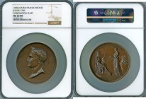Napoleon bronze "Coronation" Medal ND (1804) MS63 Brown NGC, Julius-1296, Bramsen-368. By Galle and Jeuffoy. Laureate bust of Napoleon left, NEAPOLIO ...