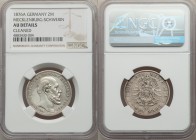 Mecklenburg-Schwerin. Friedrich Franz II 2 Mark 1876-A AU Details (Cleaned) NGC, Berlin mint, KM320. From the Engelen Collection of World Coins

HID09...