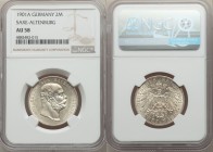Saxe-Altenburg. Ernst I 2 Mark 1901-A AU58 NGC, Berlin mint, KM36. From the Engelen Collection of World Coins

HID09801242017