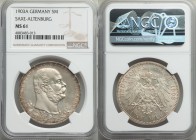 Saxe-Altenburg. Ernst I 5 Mark 1903-A MS61 NGC, Berlin mint, KM40. From the Engelen Collection of World Coins

HID09801242017