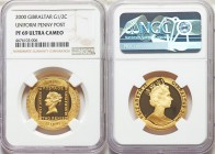 Elizabeth II gold Proof 1/2 Crown 2000 PR69 Ultra Cameo NGC, Pobjoy mint, KM894. Mintage: 999. Commemorates the 150th anniversary of the Uniform Penny...