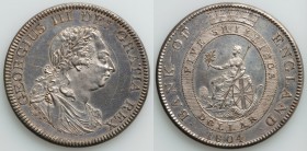 George III Bank Dollar of 5 Shillings 1804 AU, KM-Tn1, Nice example with prooflike fields subdued by light toning.

HID09801242017