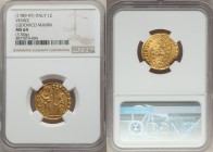 Venice. Ludovico Manin (1789-1797) gold Zecchino ND MS64 NGC, Venice mint, KM755, Fr-755. 21mm. 3.50gm. LUDOV MANIN S M VENET / DVX. Doge kneeling lef...