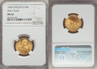 Pius XII gold 100 Lire MCML (1950) MS64 NGC, KM48. AGW 0.1502 oz.

HID09801242017