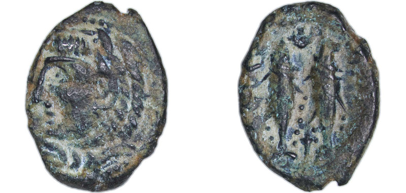 Greece (ancient) Gadir Punic Iberia ND AE Half Unit (Melkart - Two tuna) Bronze ...