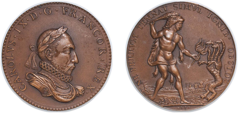 France Republic ND Medal - Massacre de la Saint-Barthélémy, restrike Bronze 65.2...